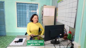 Bà Nguyễn Ngọc Hường – Hiệu trưởng đơn vị tích cực hưởng ứng phong trào 