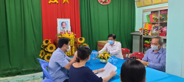 Trường Mầm non Tràm Chim đón đoàn khảo sát về cơ sở vật chất 
của UBND huyện Tam Nông